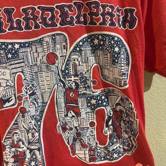 Philadelphia 76ers Graphic Tee | Paul Carpenter Art | Unisex Small - Picture 4 of 7